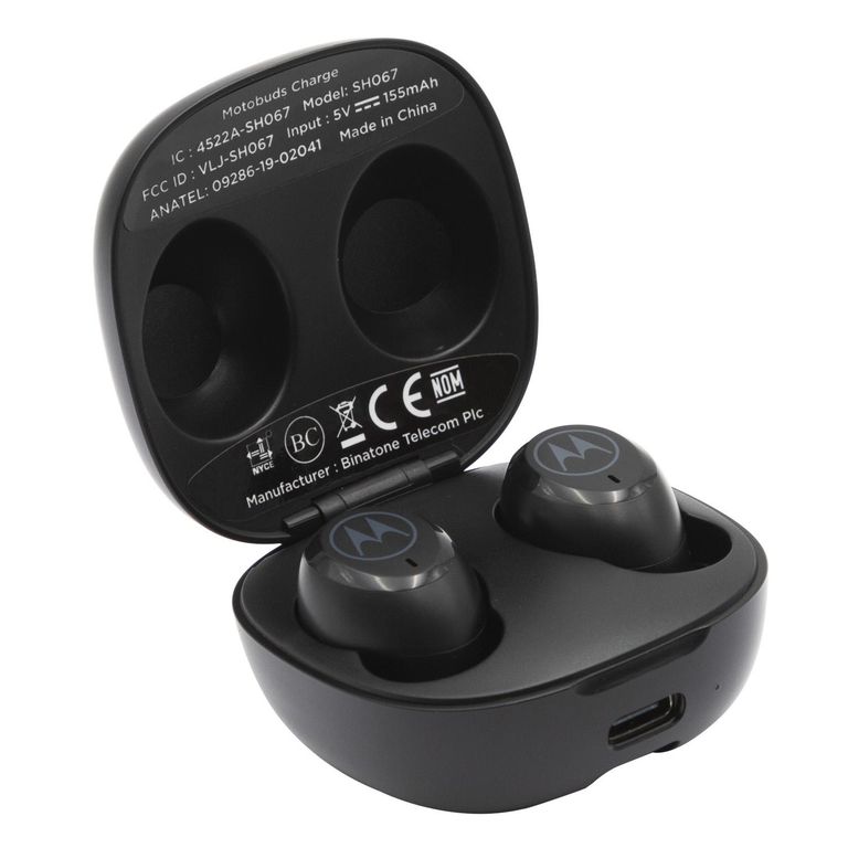 AUDIFONO MOTO BUDS CHARGE NEGRO
