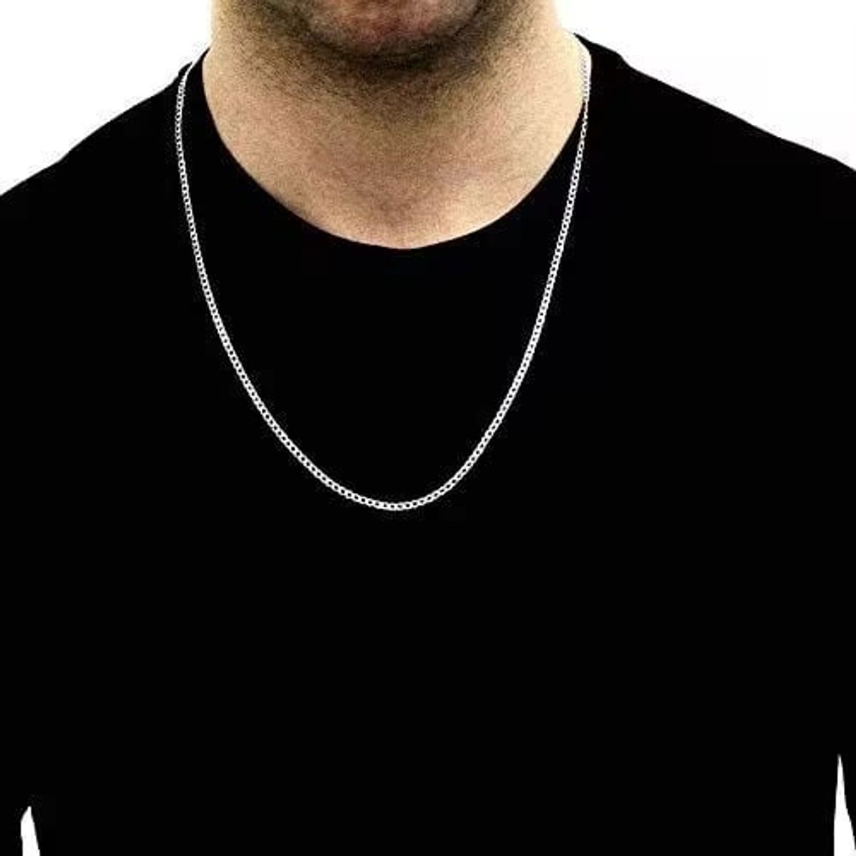 GENERICO - Cadena grumet 60cm 2mm Plata 925