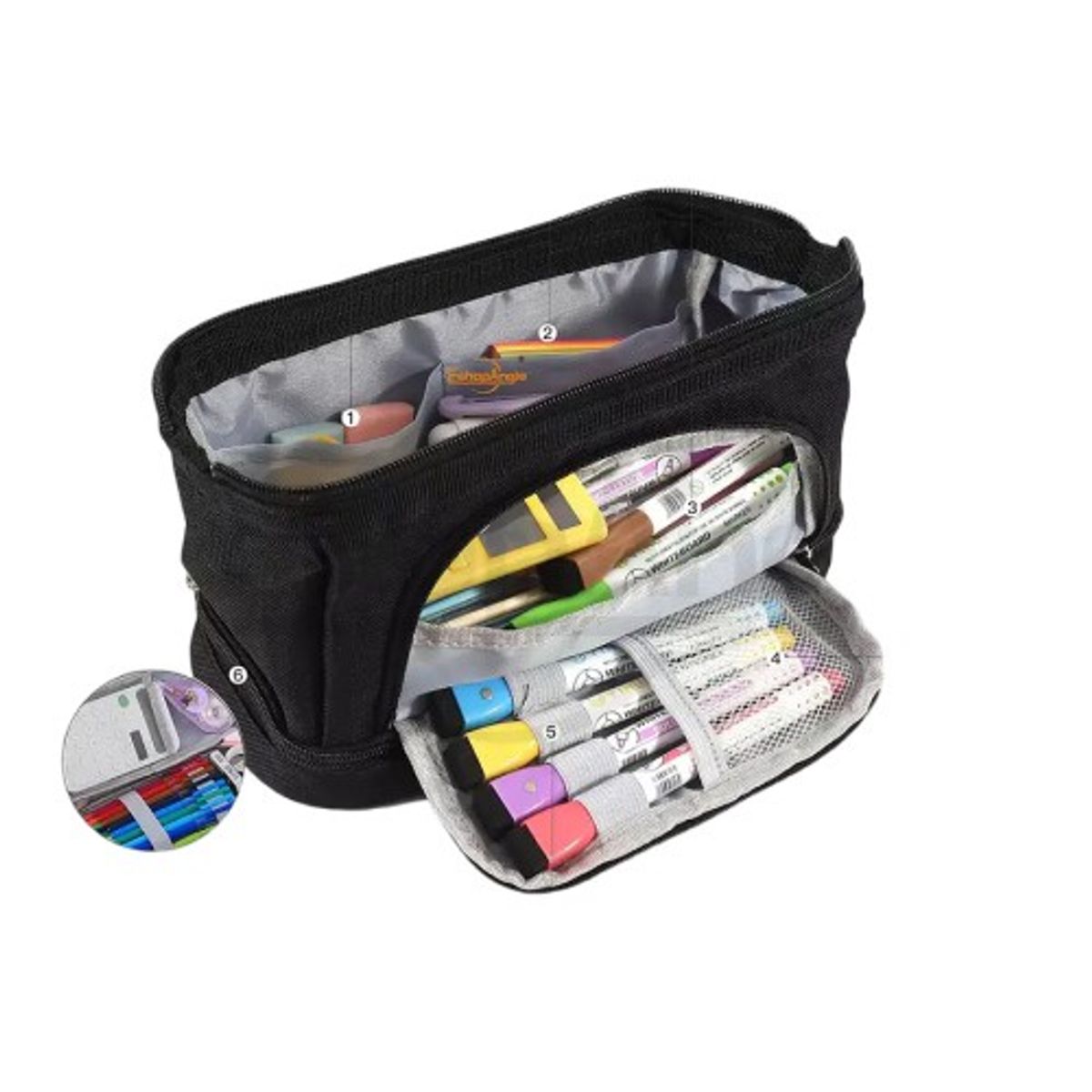 OEM - Estuche Para Lápices Gran Capacidad Doble Capa Organizador