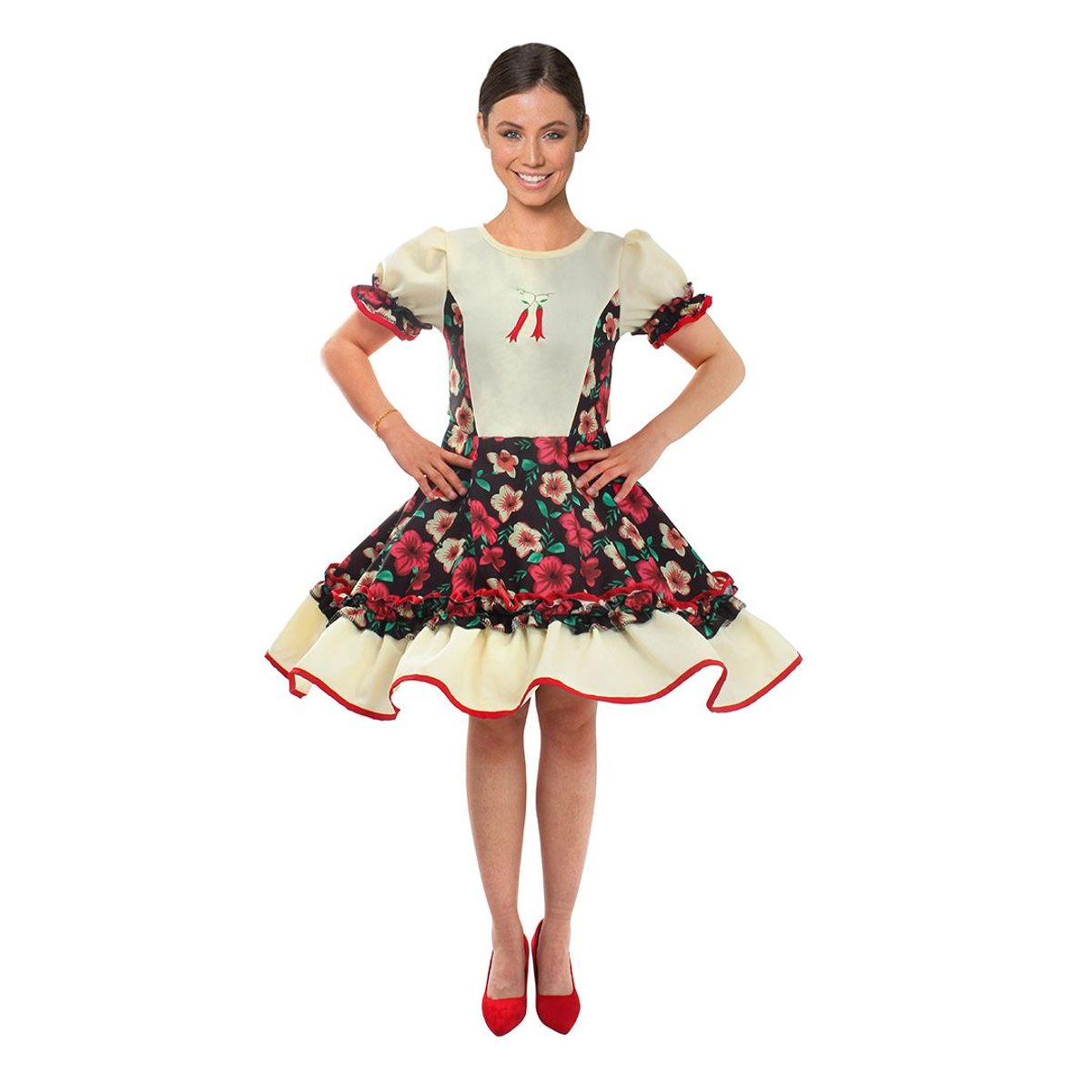 GENERICO - VESTIDO HUASA CHINITA FLOREADO XL