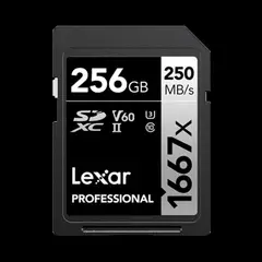 LEXAR - Memoria Sd Silver Series 1667x 256gb Uhs-ii U3 V60 4k