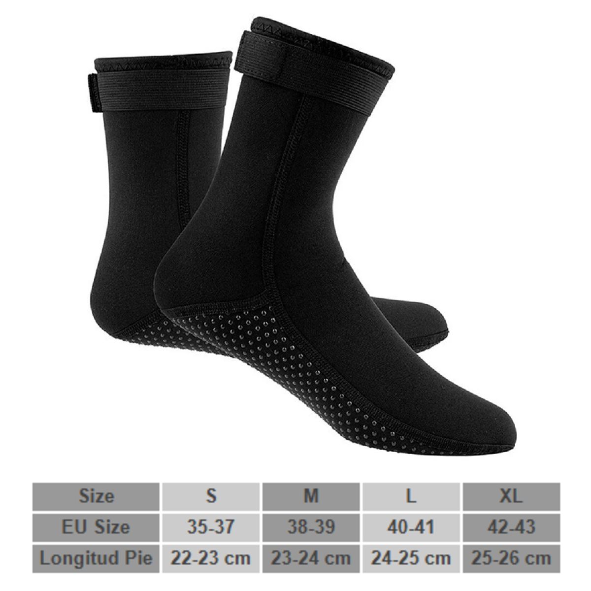 GENERICO - Calcetines Buceo Botas Agua Zapato Playa Neopreno 3mm - L