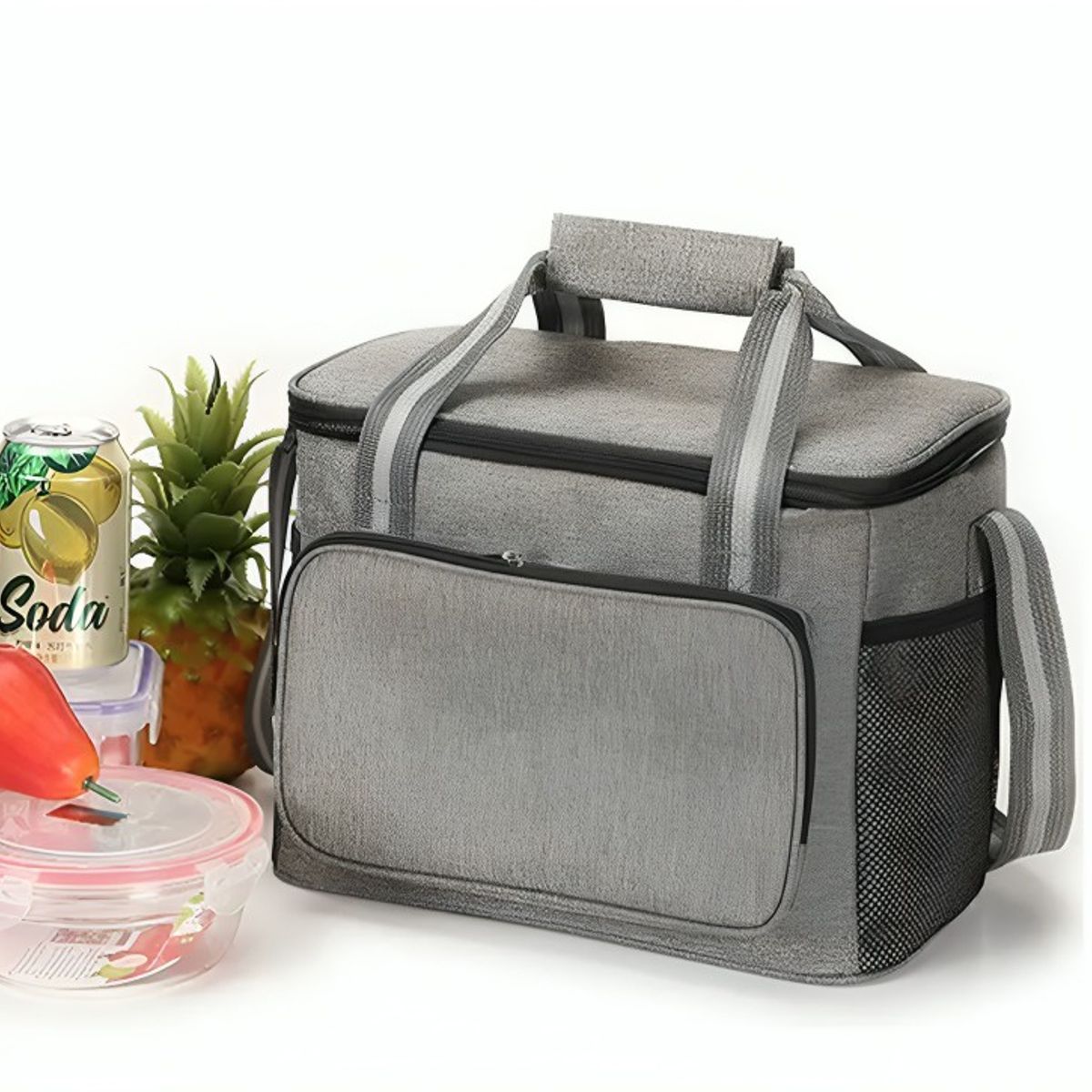 OEM - Lonchera Bolsa Térmica De Almuerzo Portátil Gran Capacidad Gris