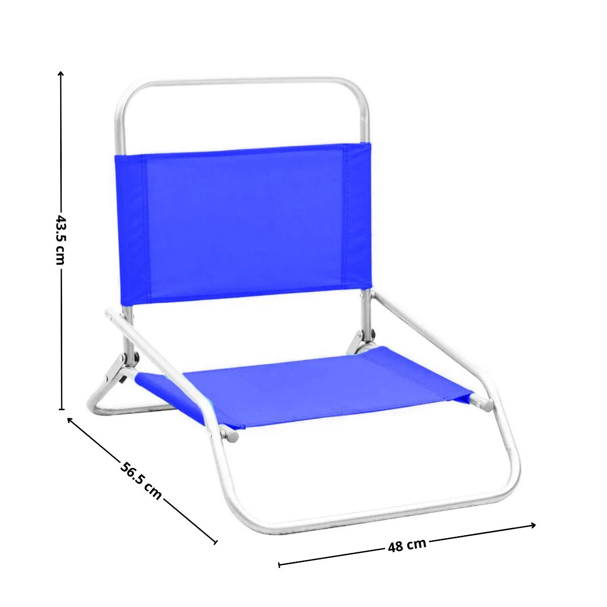 GENERICO - Silla plegable de playa Azul 45x59x52.5cm