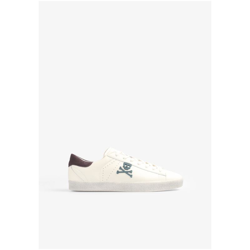SCALPERS - Zapatillas Bajas Napa Calavera Burgundy