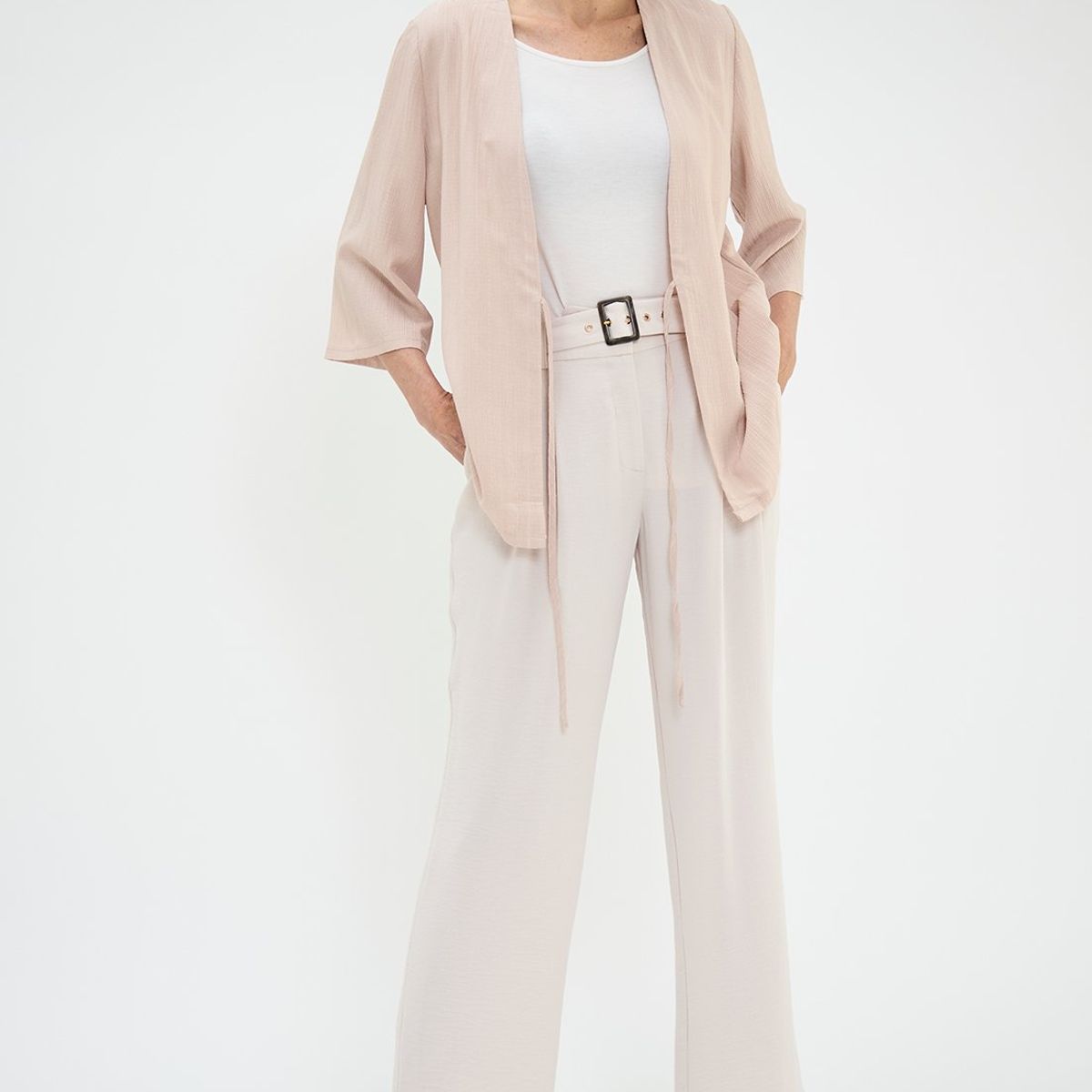 MA GRIFFE - Tapado Beige Mujer Magriffe