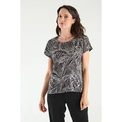 MA GRIFFE - Polera Manga Corta Negro Mujer Magriffe