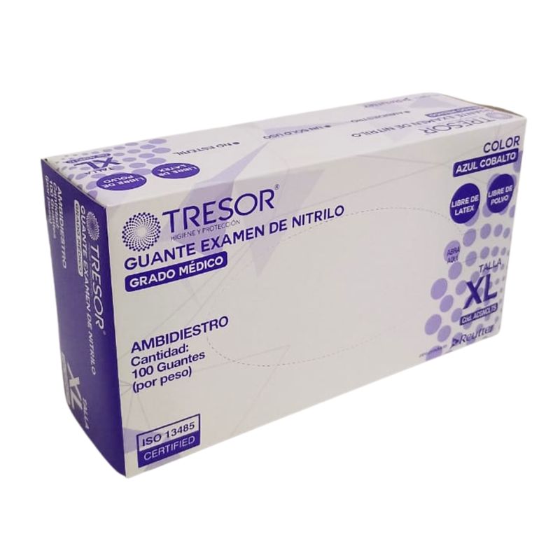 REUTTER - Guantes Nitrilo Cobalto Tresor - Talla XL