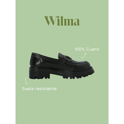 Imagen 2 del producto Mocasín Escolar Cuero Negra Niña Wilma