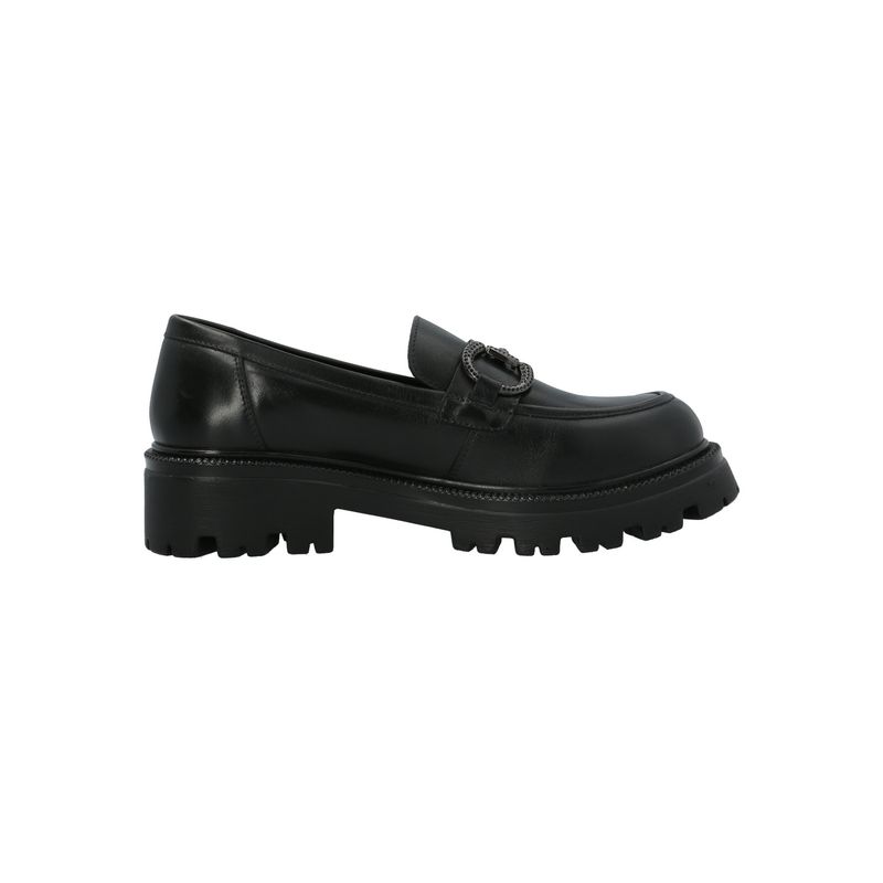 HUSH PUPPIES - Mocasín Escolar Cuero Negra Niña Wilma HUSH PUPPIES