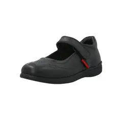 HUSH PUPPIES - Guillermina Escolar Cuero Negra Niña Geory