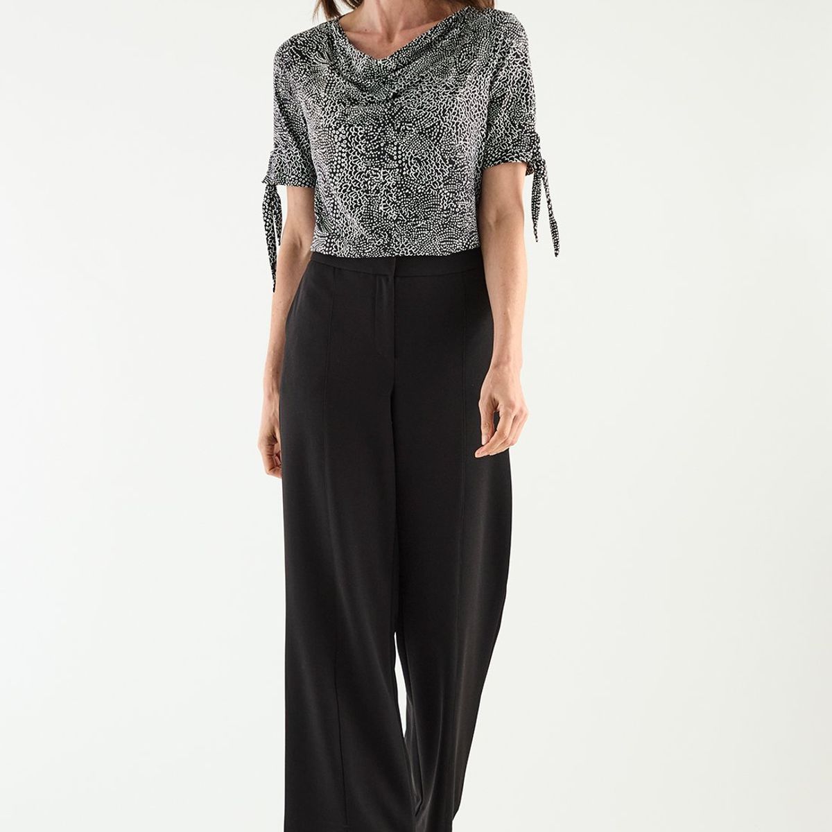 MA GRIFFE - Polera Manga Corta Beige Mujer Magriffe