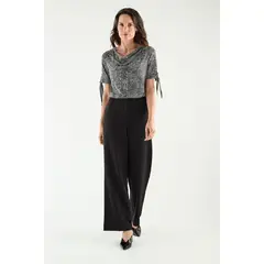 MA GRIFFE - Polera Manga Corta Beige Mujer Magriffe