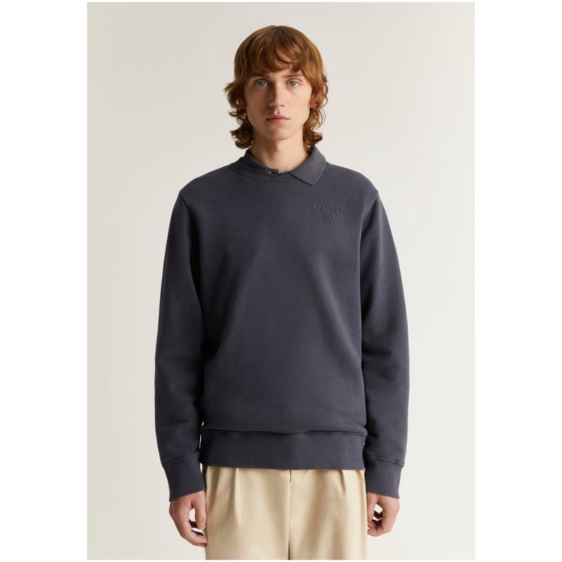 SCALPERS - Poleron Print Flocado Navy