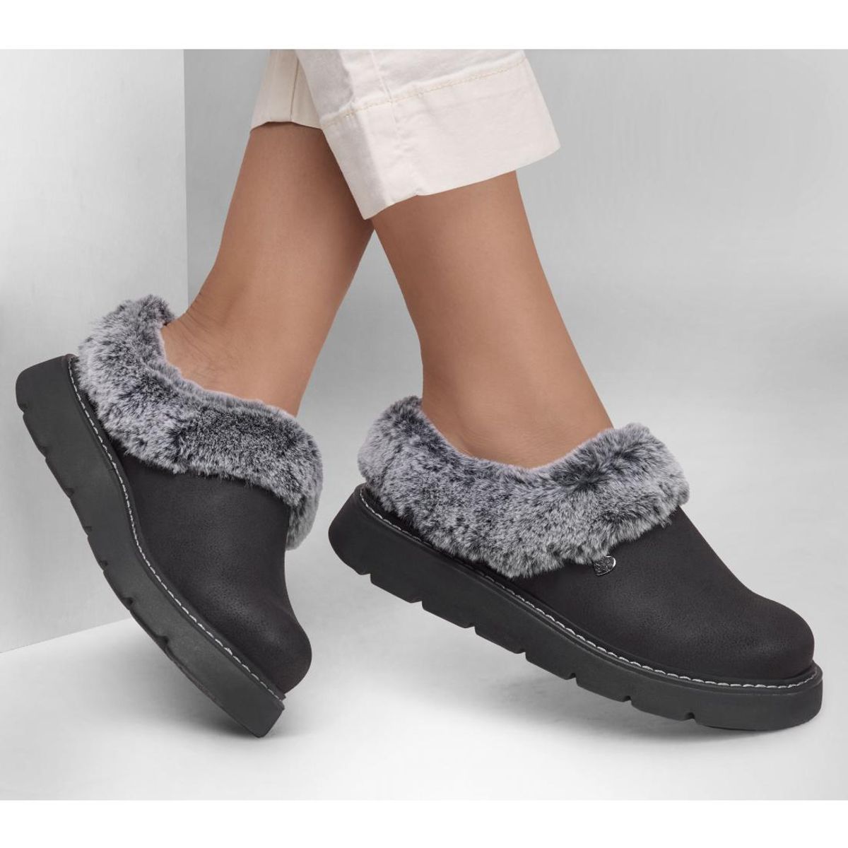 SKECHERS - Botín Mujer Keepsakes Lite Cozy Blend Negro Skechers