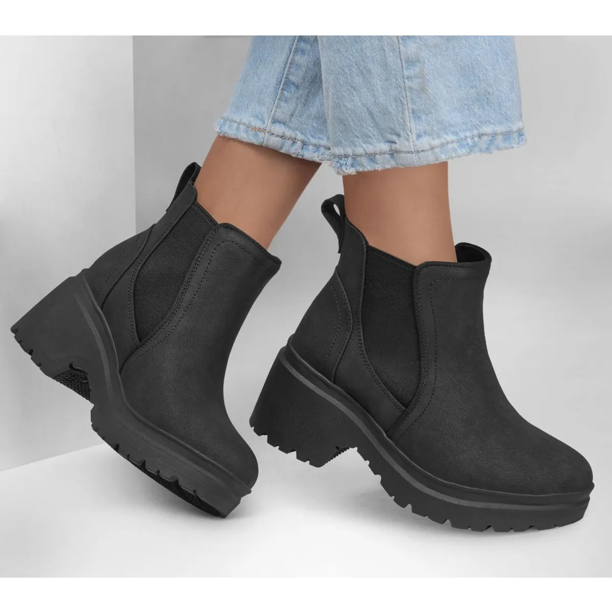 SKECHERS - Botín Mujer Bobs Tango Negro Skechers