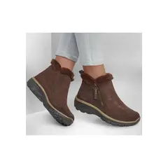 SKECHERS - Botines Mujer Easy Going Cool Zip Café