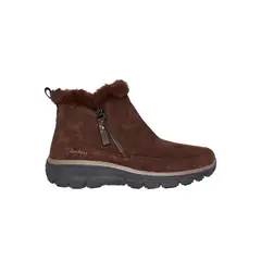 SKECHERS - Botines Mujer Easy Going Cool Zip Café