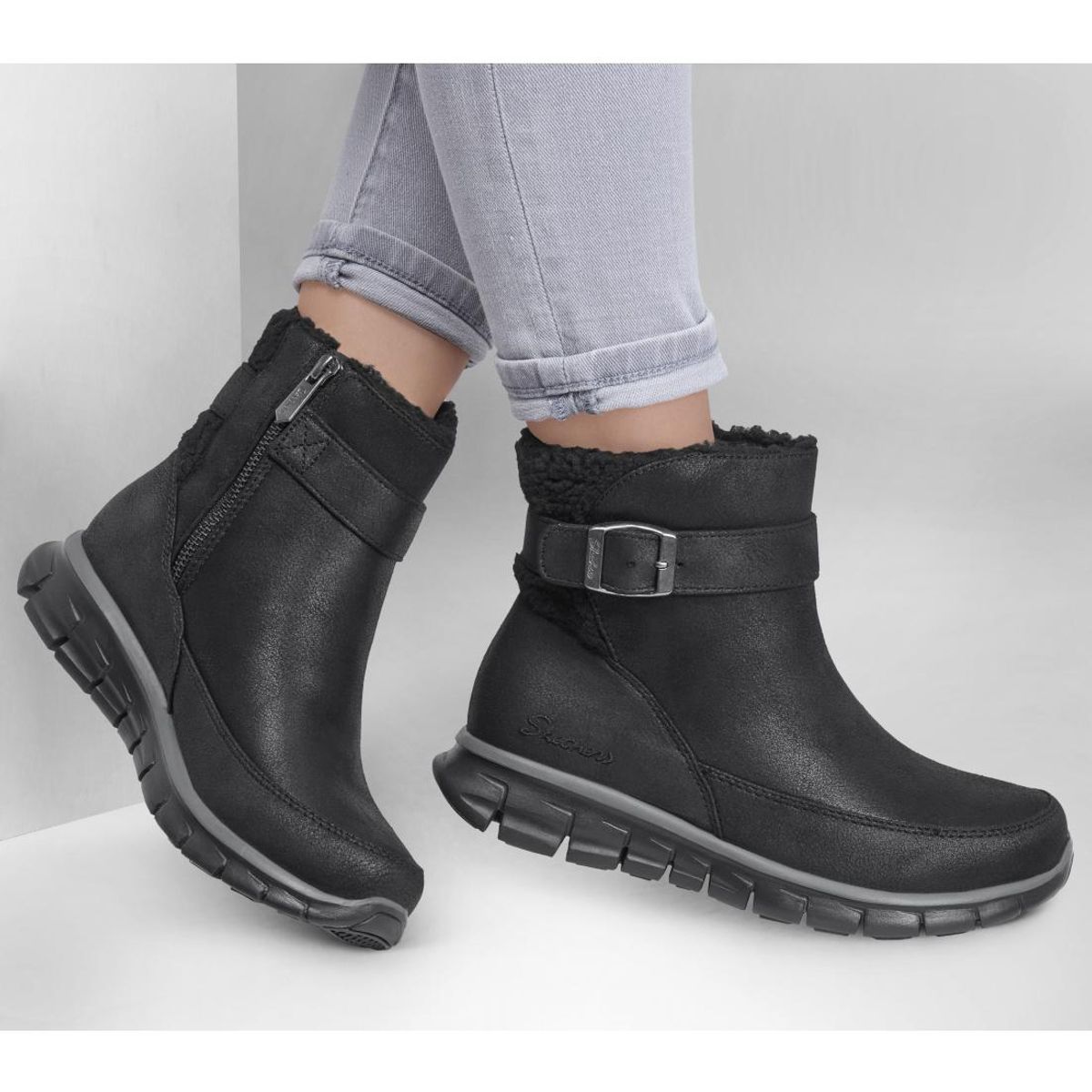 SKECHERS - Bototos Mujer Synergy Diva Lane Negro Skechers