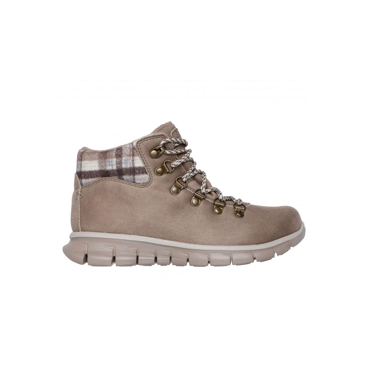 SKECHERS - Bototos Mujer Synergy Plaid Mood Beige Skechers