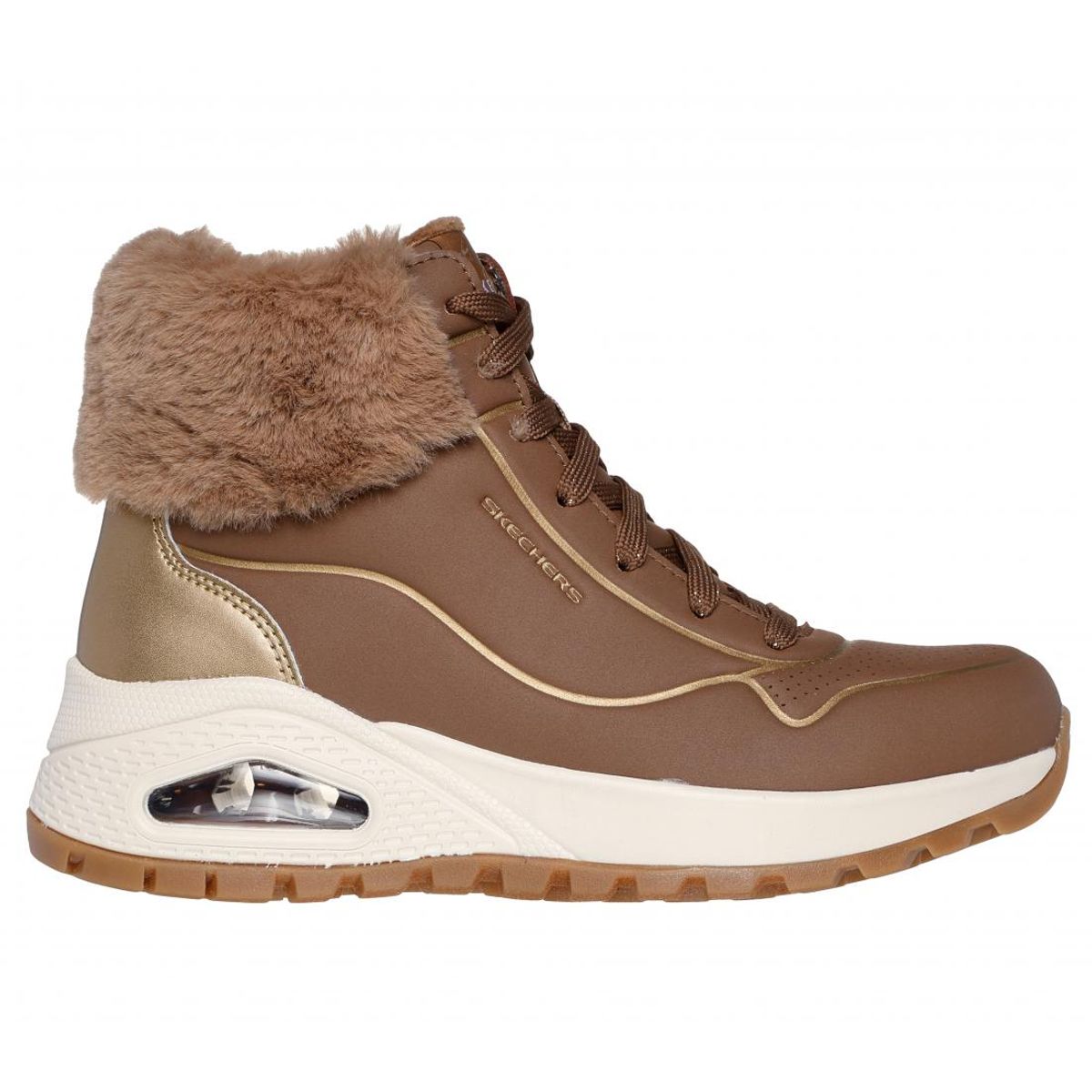 SKECHERS - Bototos Mujer Uno Rugged Fall Shimmer Beige Skechers