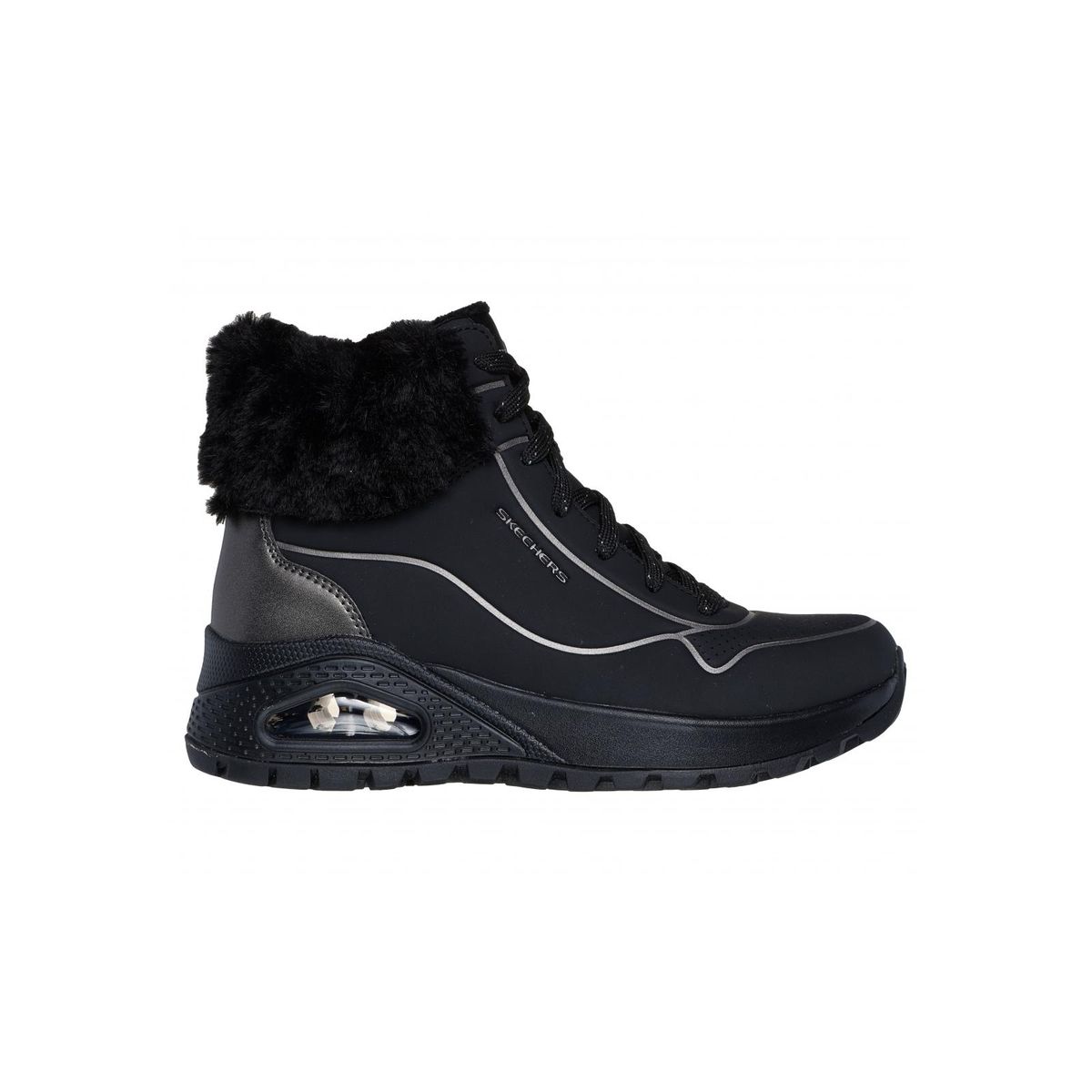 SKECHERS - Bototos Mujer Uno Rugged Fall Shimmer Negro Skechers