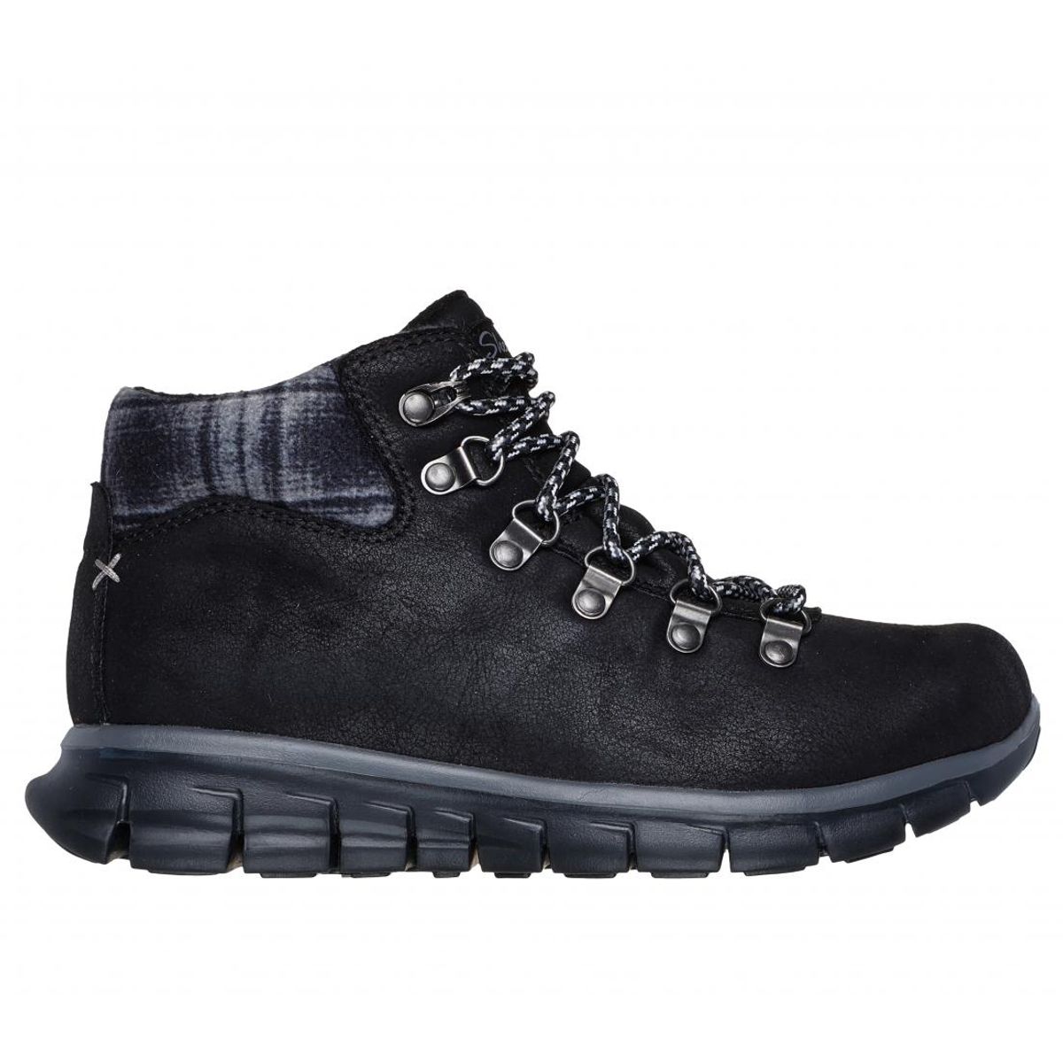 SKECHERS - Bototos Mujer Synergy Plaid Mood Negro Skechers