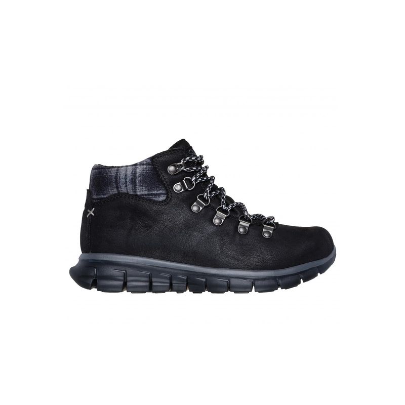 SKECHERS - Bototos Mujer Synergy Plaid Mood Negro Skechers