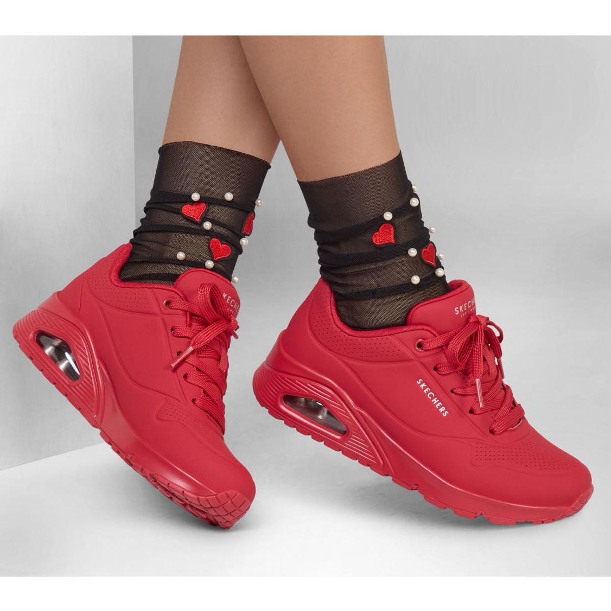 SKECHERS - Zapatilla Mujer Uno Stand On Air Rojo Skechers