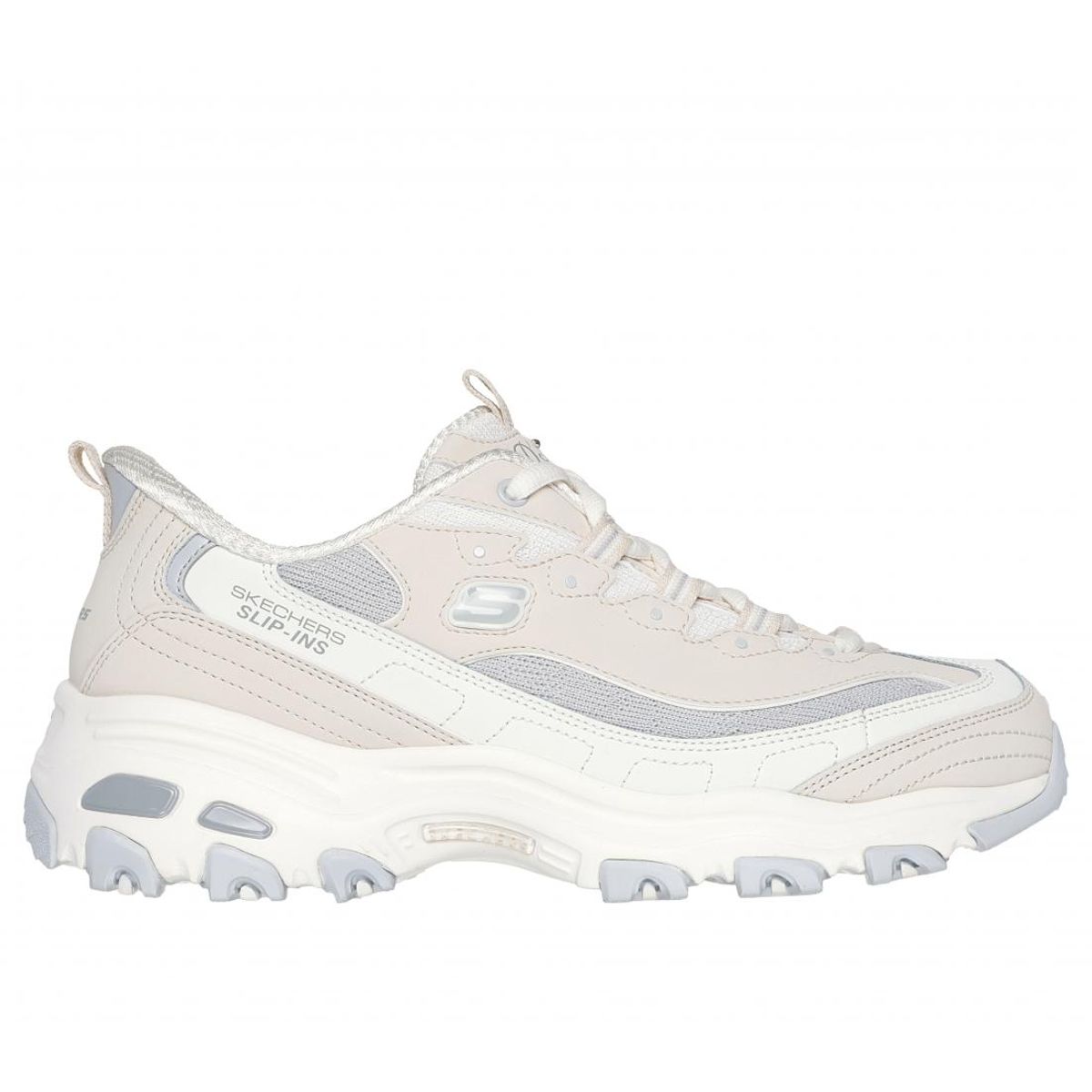 SKECHERS - Zapatilla Mujer DLitesSmooth Nostalgia Beige Skechers