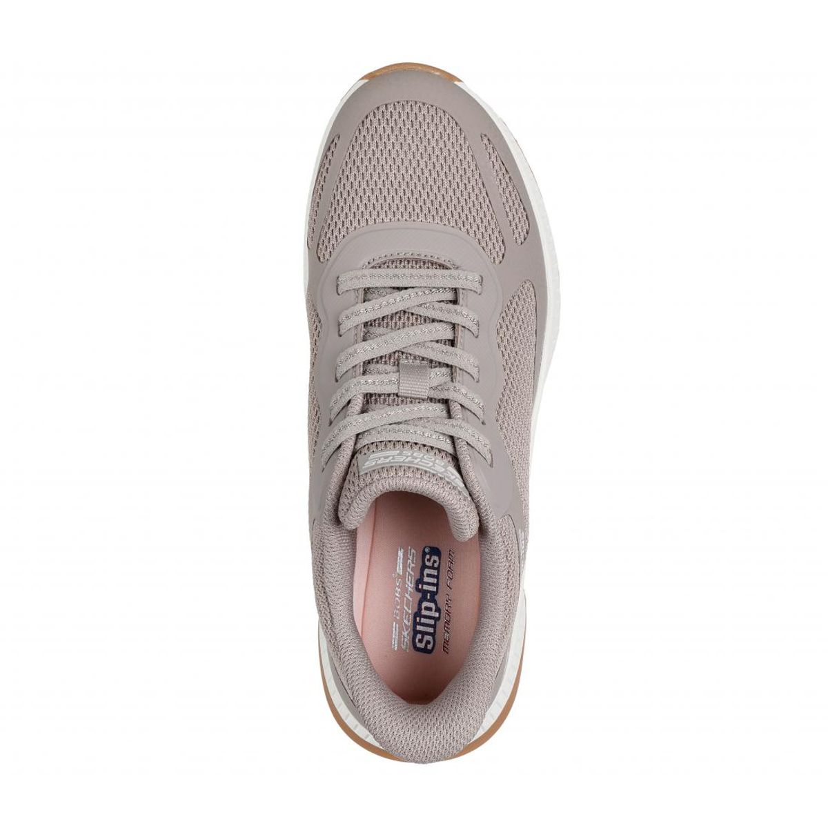 SKECHERS - Zapatilla Mujer Bobs Squad 4 Beige Skechers