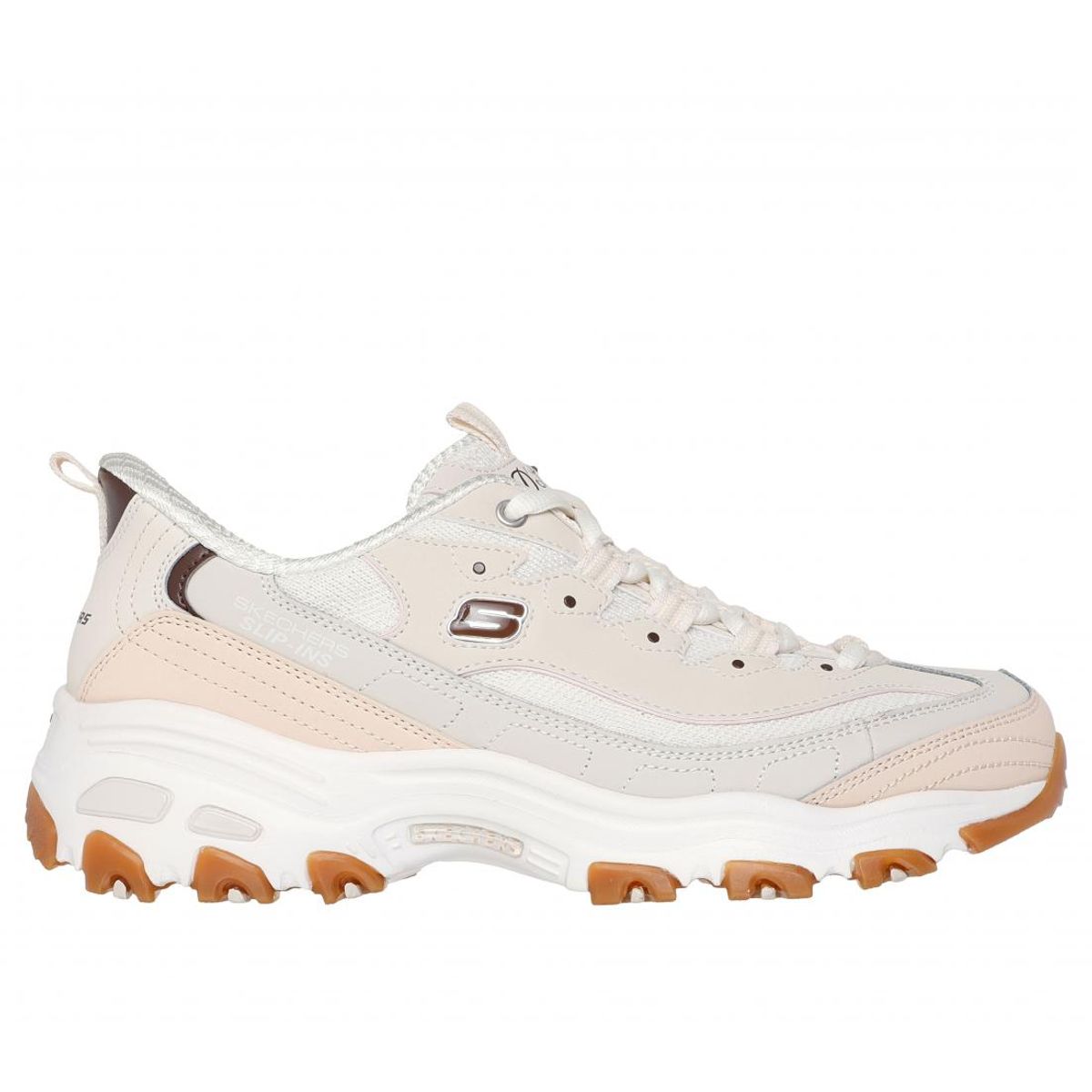 SKECHERS - Zapatilla Mujer DLitesSmooth Nostalgia Café Skechers