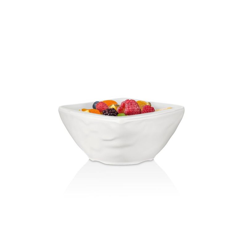 GENERICO - SET DE 6 BOWLS DE MELAMINA CUADRADO BLANCO 125 X 125 CM LI