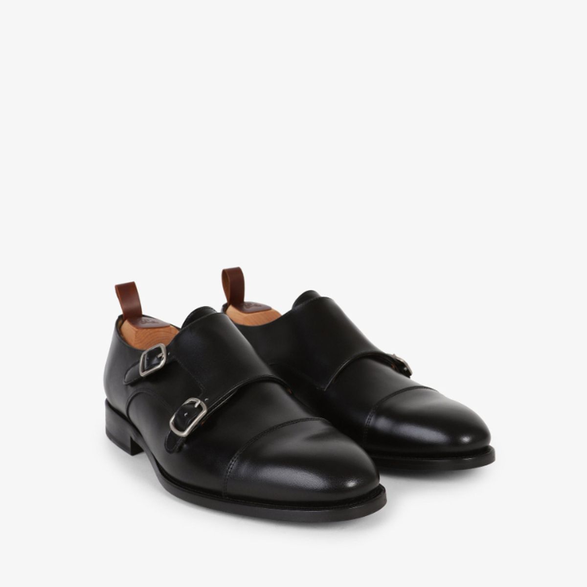 SCALPERS - Zapatos Double Monk Vestir Piel Black