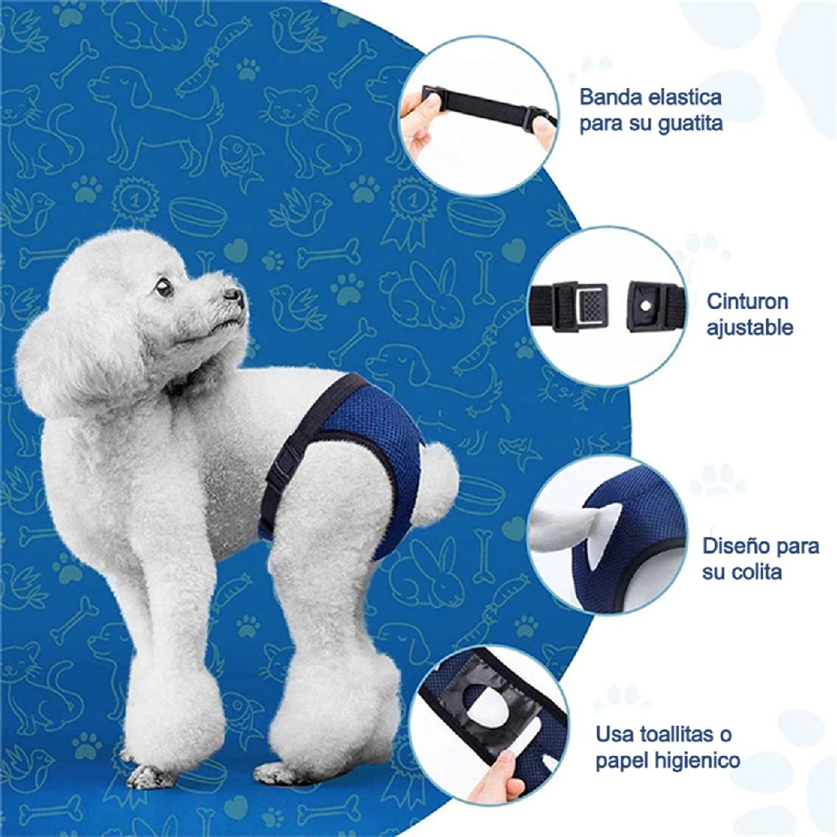 GENERICO - Calzones Celo Perritas Perras Sanitarios Transpirables - L