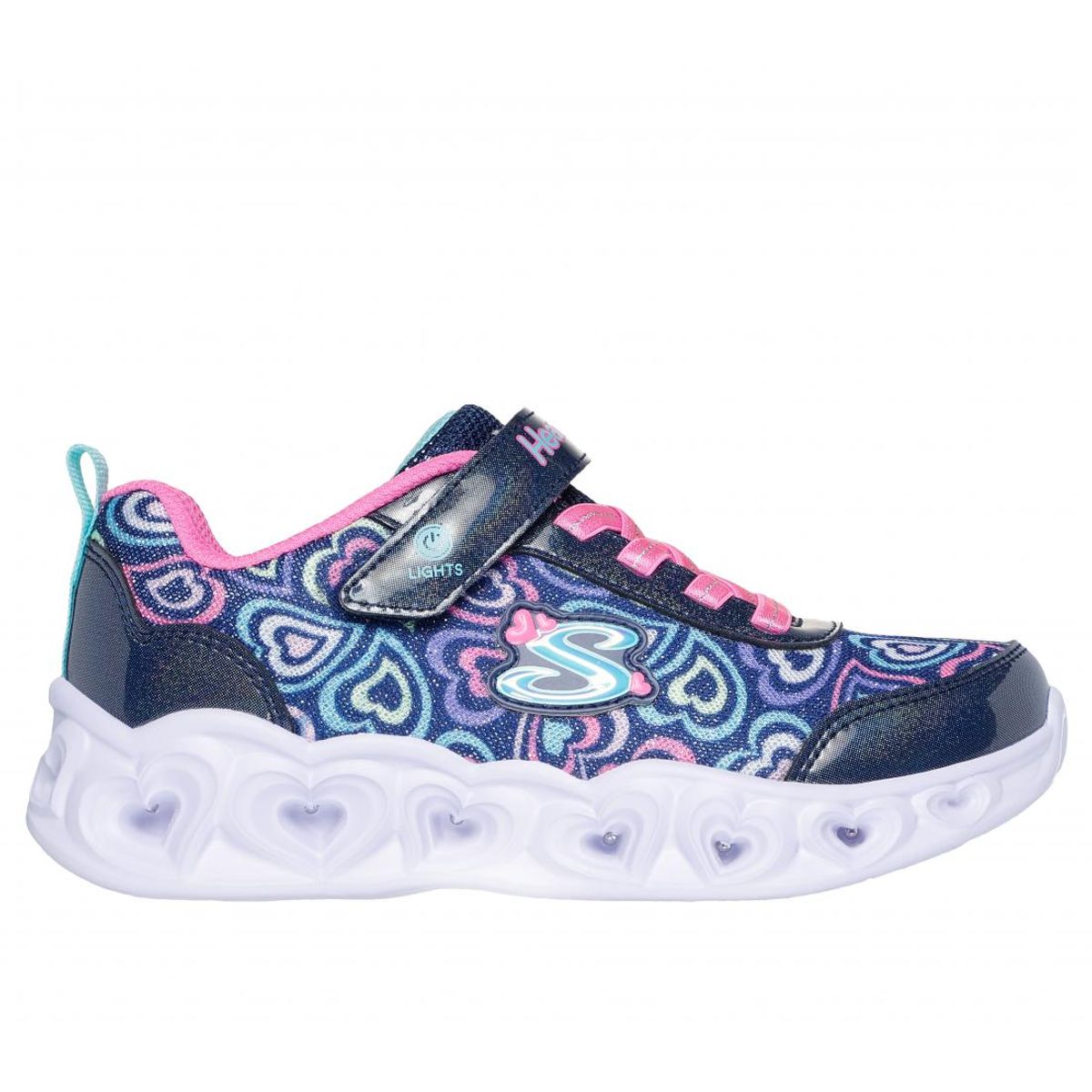 SKECHERS - Zapatilla Niña Heart Lights Boogie Love Azul Skechers