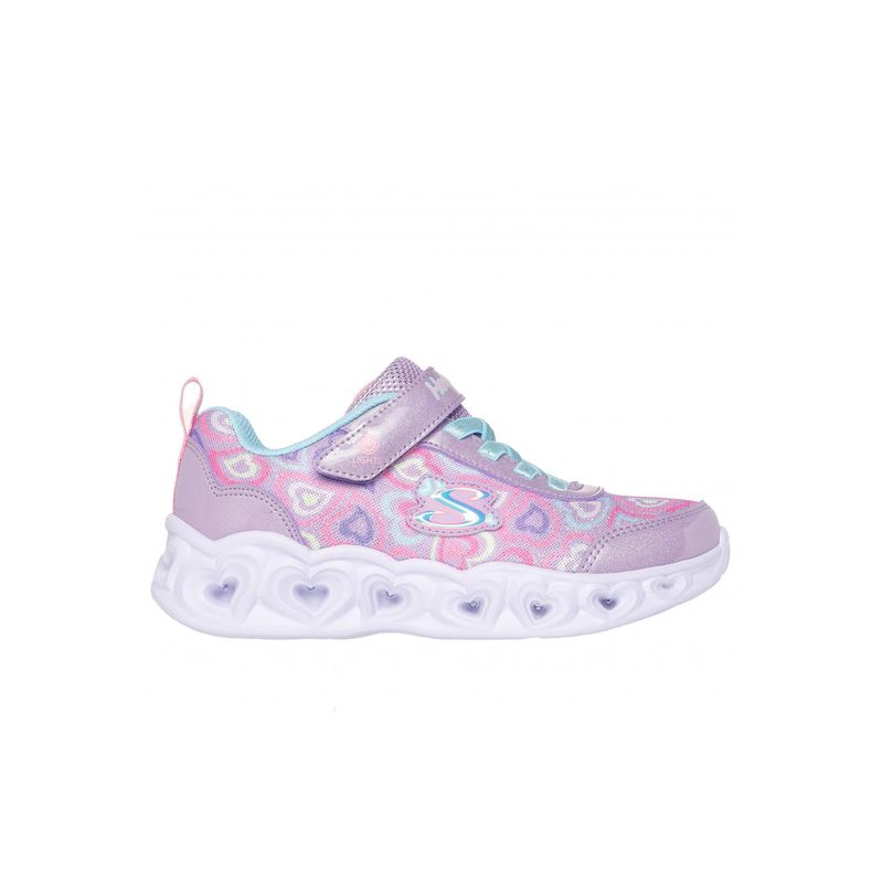 SKECHERS - Zapatilla Niña Heart Lights Boogie Love Morado Skechers