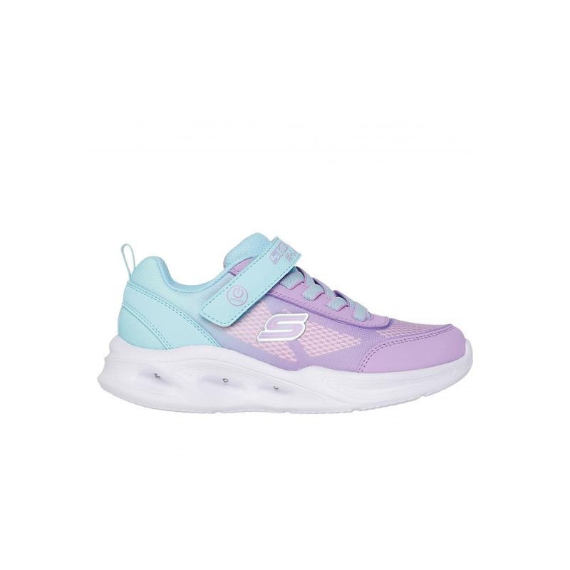 SKECHERS - Zapatilla Niña Sola Glow Ombre Delux Azul Skechers