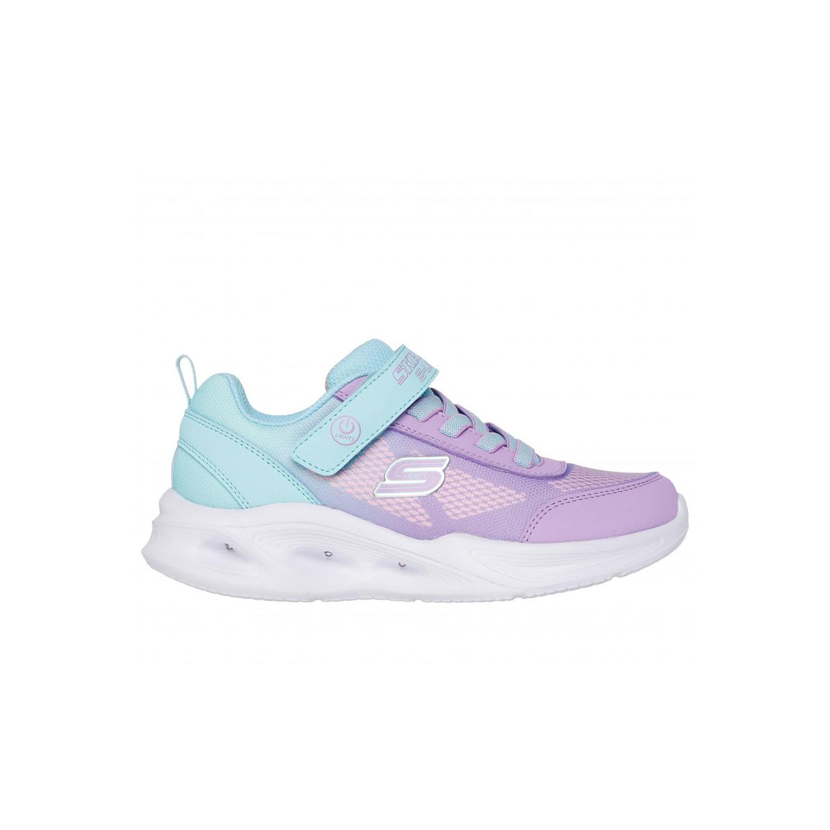 SKECHERS - Zapatilla Niña Sola Glow Ombre Delux Azul Skechers