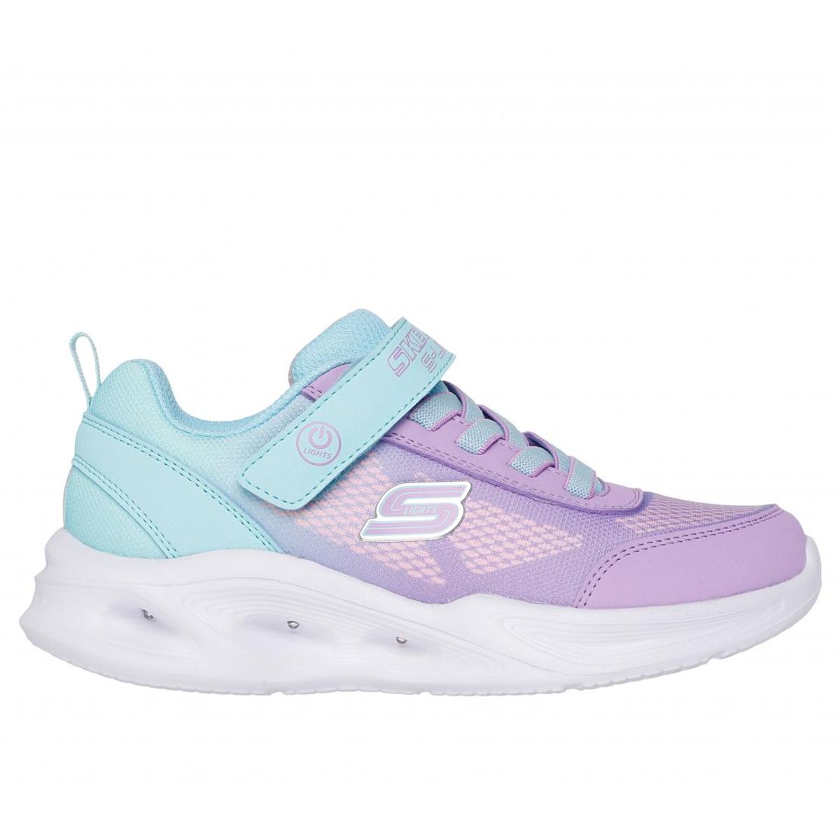 SKECHERS - Zapatilla Niña Sola Glow Ombre Delux Azul Skechers