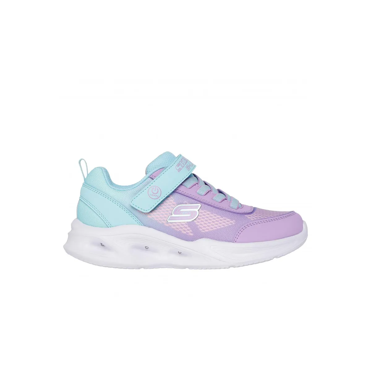 SKECHERS - Zapatilla Niña Sola Glow Ombre Delux Azul Skechers