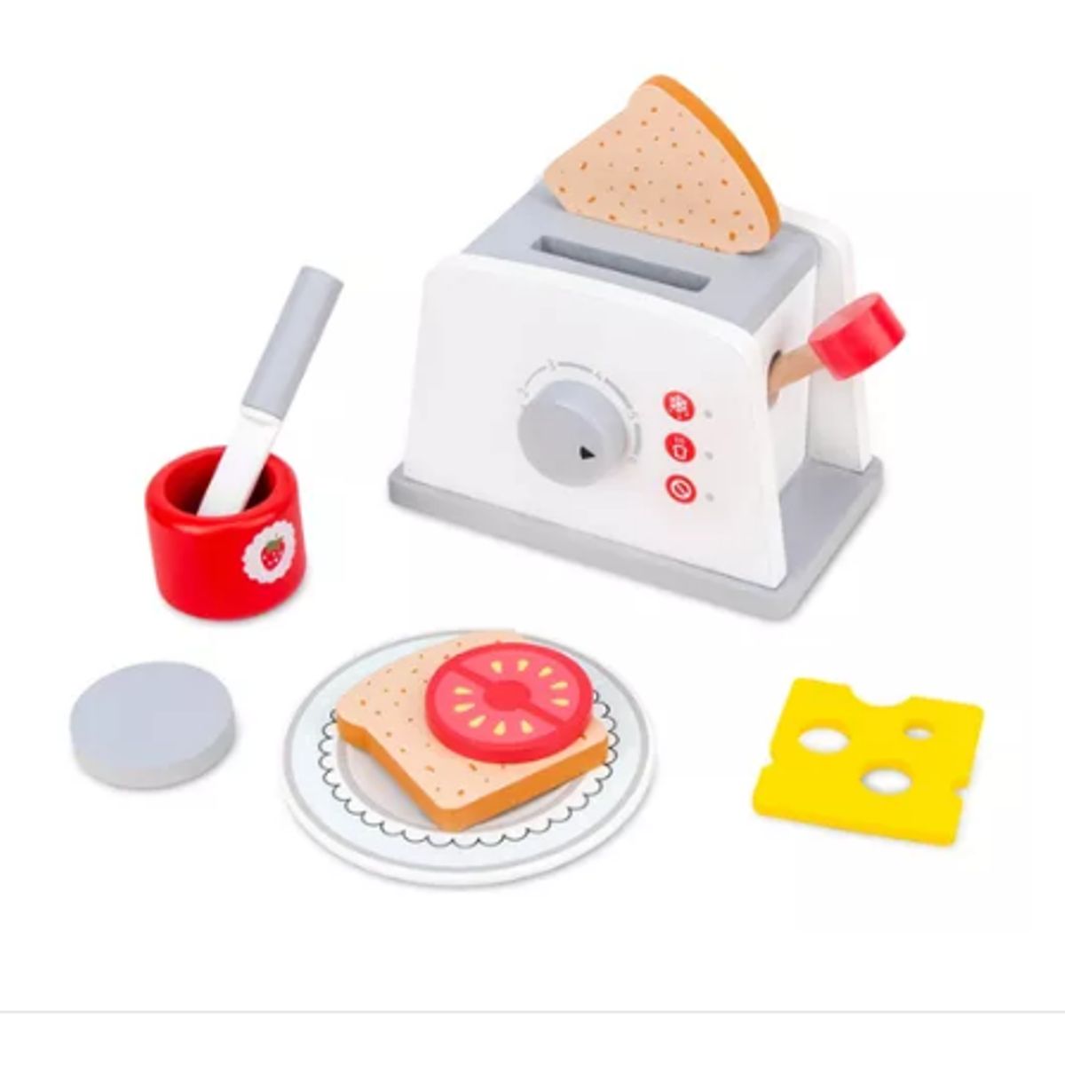 GENERICO - Juguete Tostadora De Madera Para Niños 9 Piezas