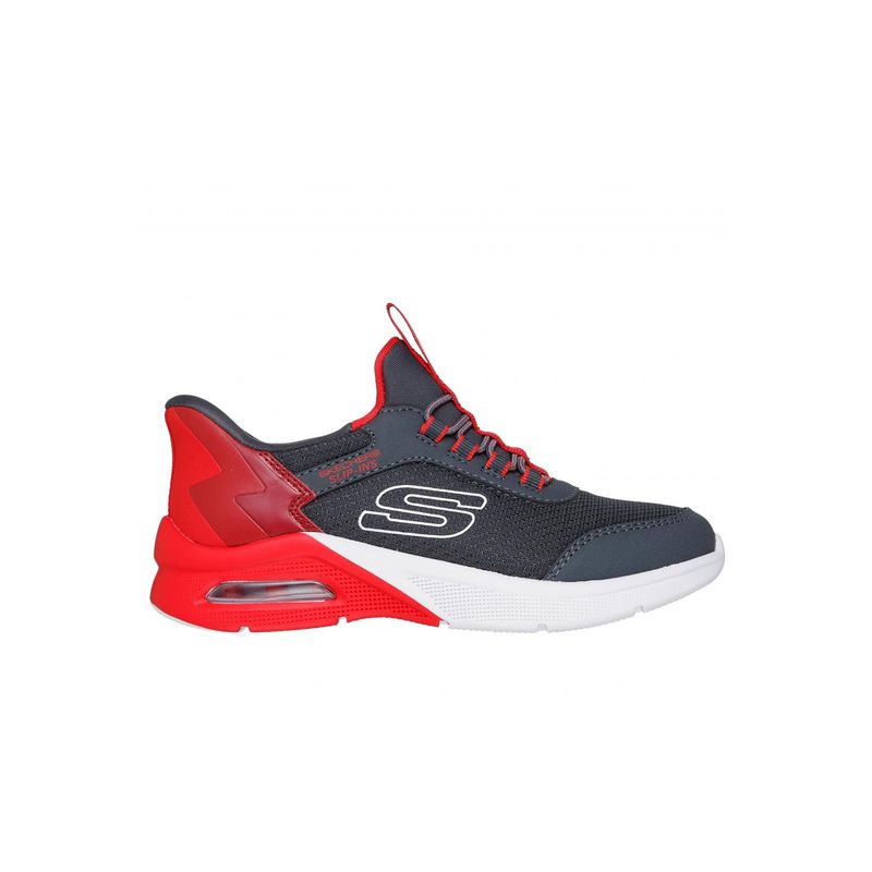 SKECHERS - Zapatilla Niño Microspec Max BriskStripe Gris Skechers