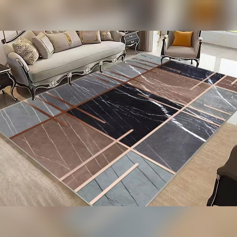 GENERICO - ALFOMBRA PARA LIVING ANTIDESLIZANTE CON DISEÑOS TRIDIMENCIONALES