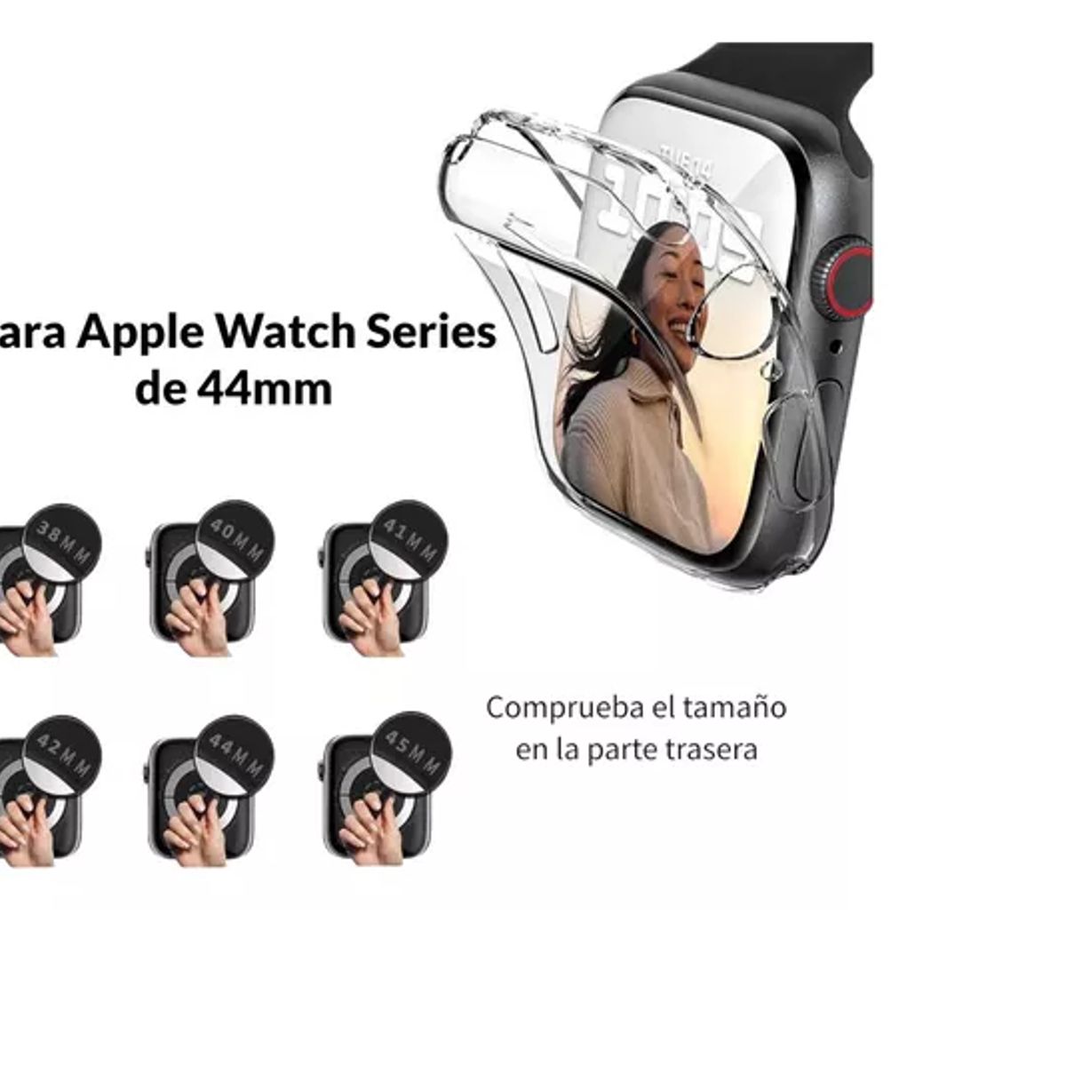 GENERICO - Funda Protectora Tpu Para Apple Watch Series 4 5 6 7 8 Se 44mm