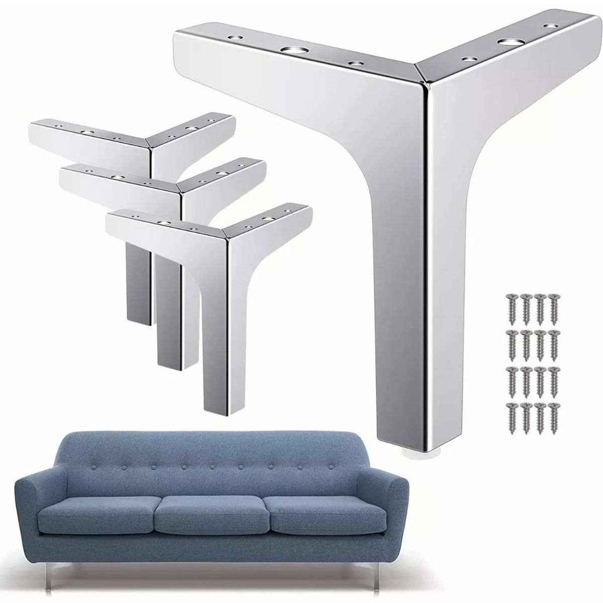 KUANGYE - Patas De Muebles Elevadores De Cama Sofá Apilables 4pcs 13cm