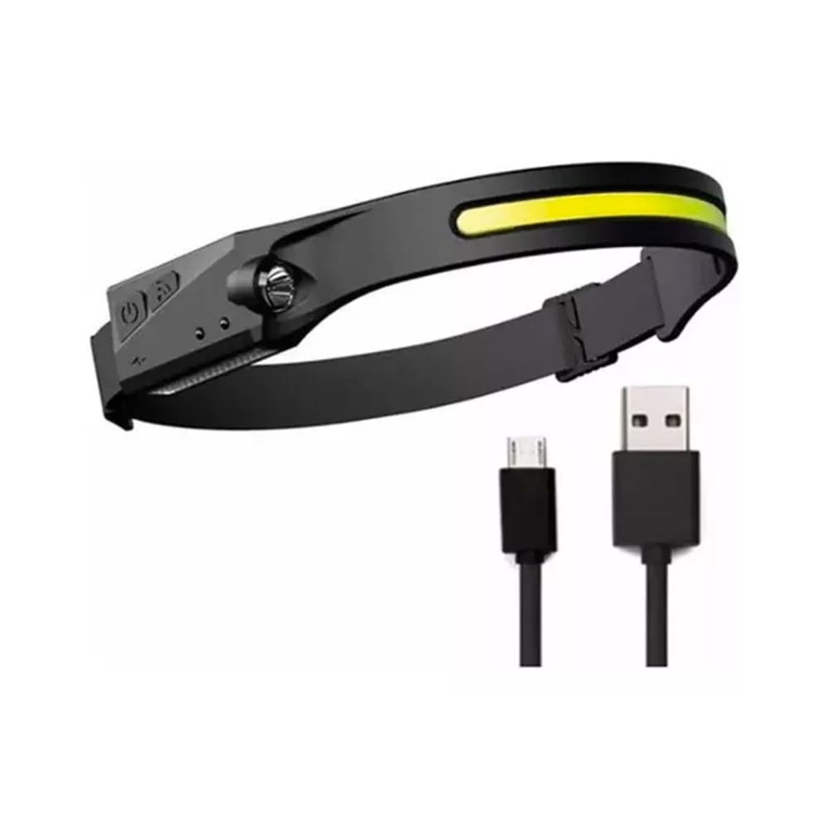 GENERICO - Linterna Frontal 2 En 1 Para Casco De Minero Con Sensor.