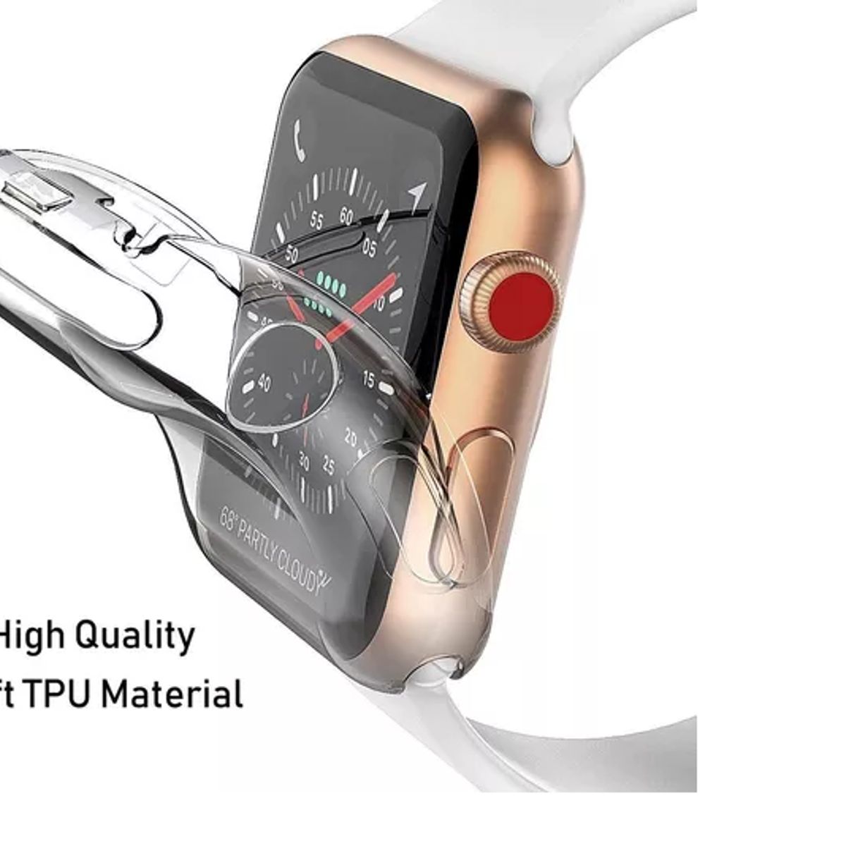 GENERICO - Protector Para Apple Watch De Gel Transparente Resistente