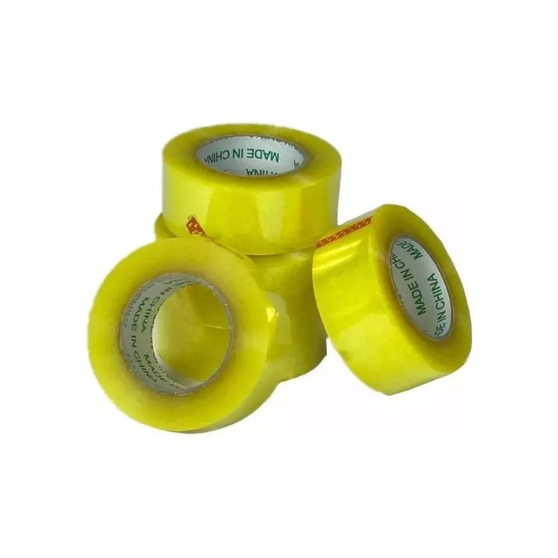GENERICO - 6 Cinta Embalaje 230 Mts X 5 Cm Rollos Uso Industrial