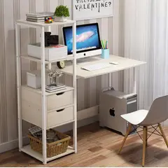 ACTUAL - Escritorio Multifuncional 2 Cajones Con Repisa Diseño Moderno